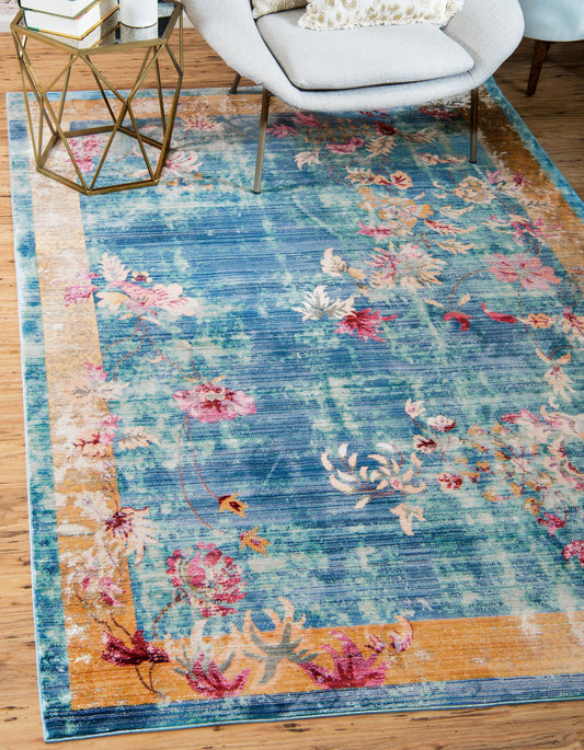 area rug vintage floral living room soft low pile