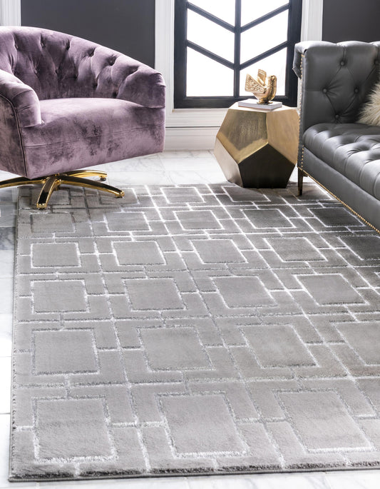 area rug modern geometric cube pattern living room