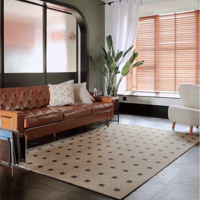 Area Rug - Bohemian, Black Dot New Design Unique Pattern