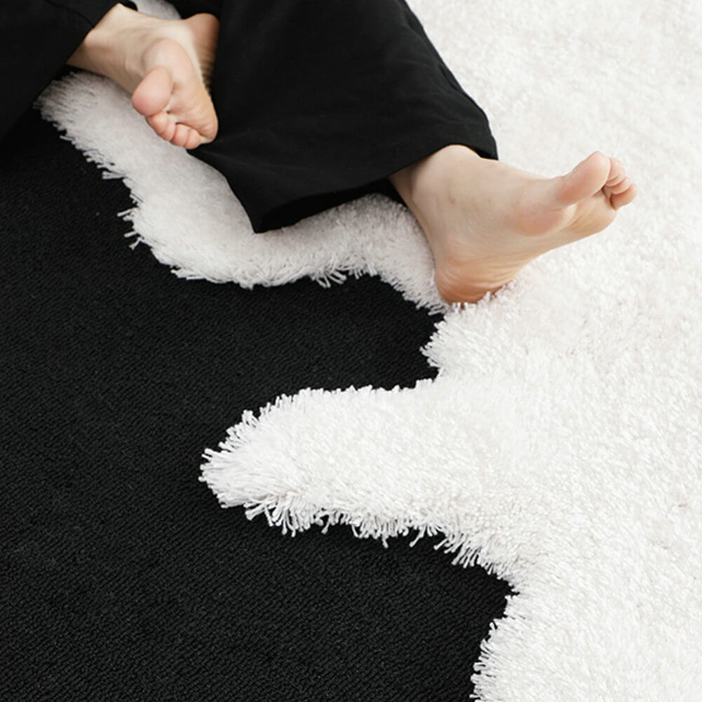 Area Rug - Bohemian, Black and White Uniquely Contemporary