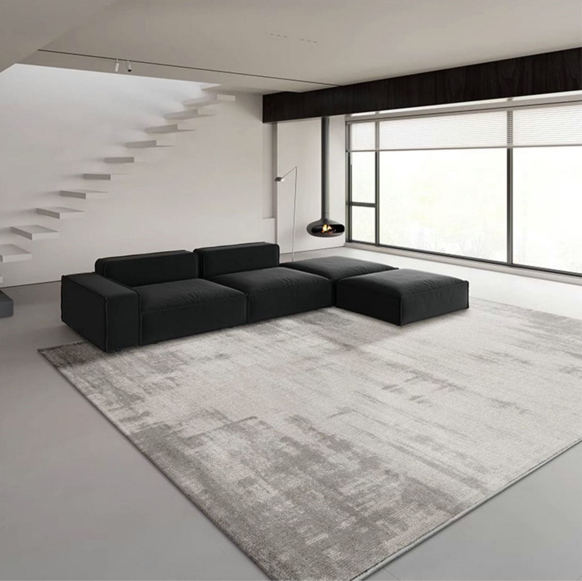 Area Rug - Bohemian, Contemporary Grey – Modern Abstract