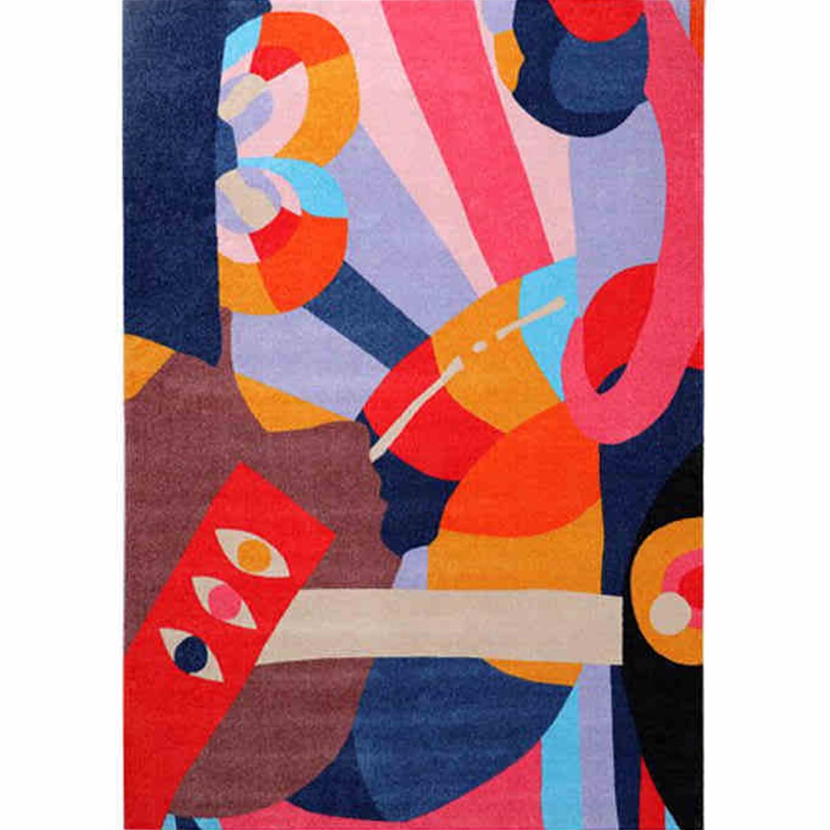 Area Rug - Bohemian, Dopamine – Colorful Abstract Pattern