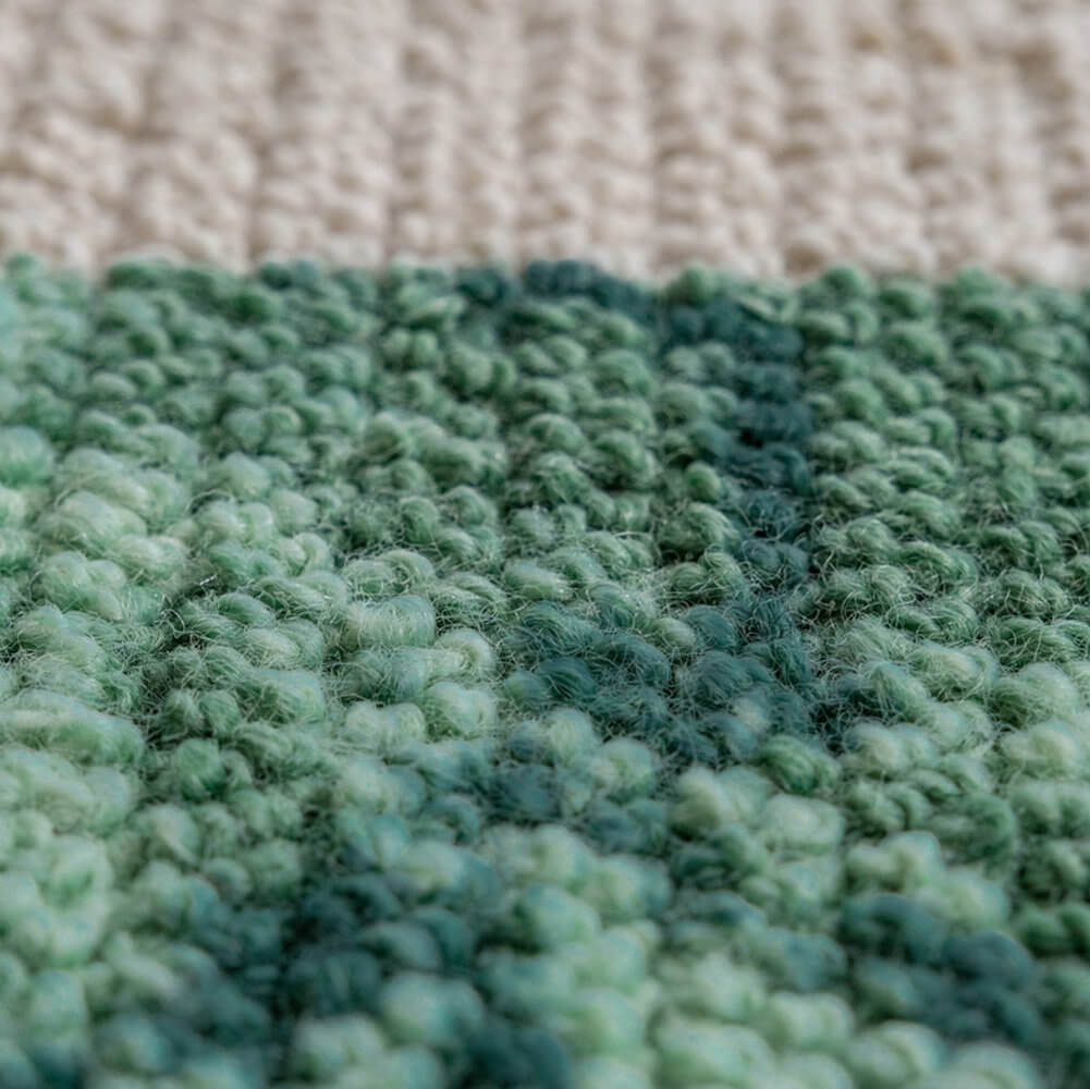 Area Rug - Bohemian, Emerald Green Unique Geometric Pattern