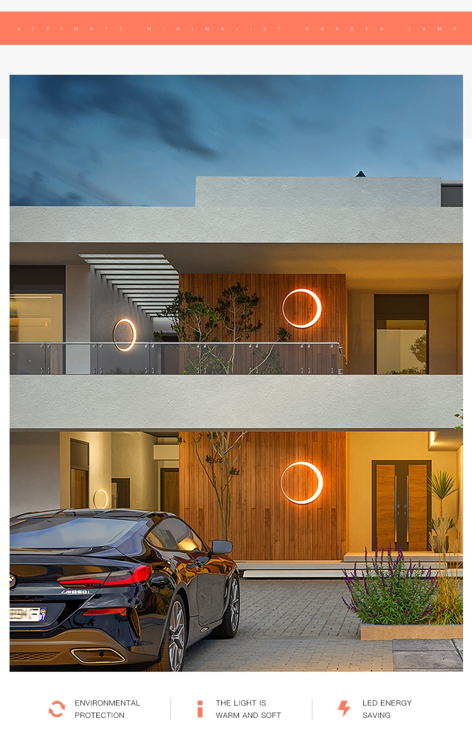 Modern Outdoor Wall Light Waterproof Garden Patio