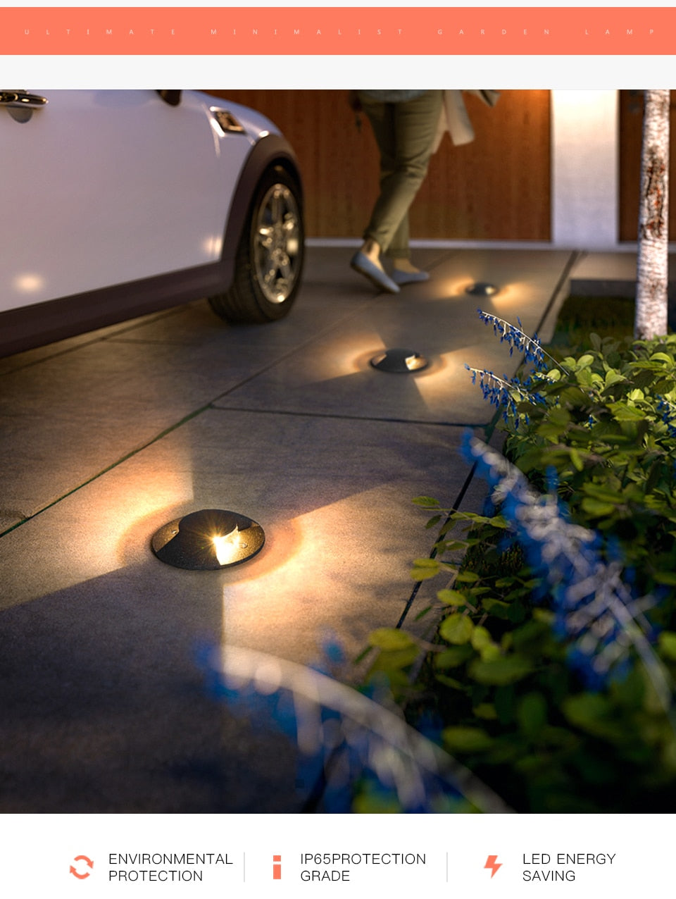 Underground Recessed Garden Light Waterproof LED Warm