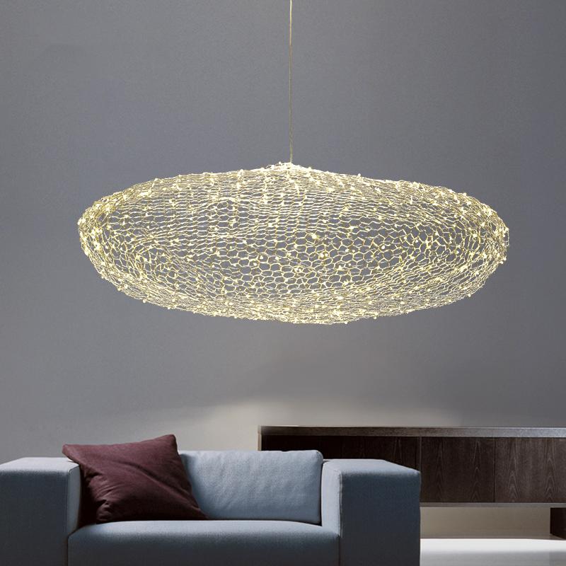 Art Deco Starlight Cloud Chandelier, LED Iron Ceiling Lamp for Living Room