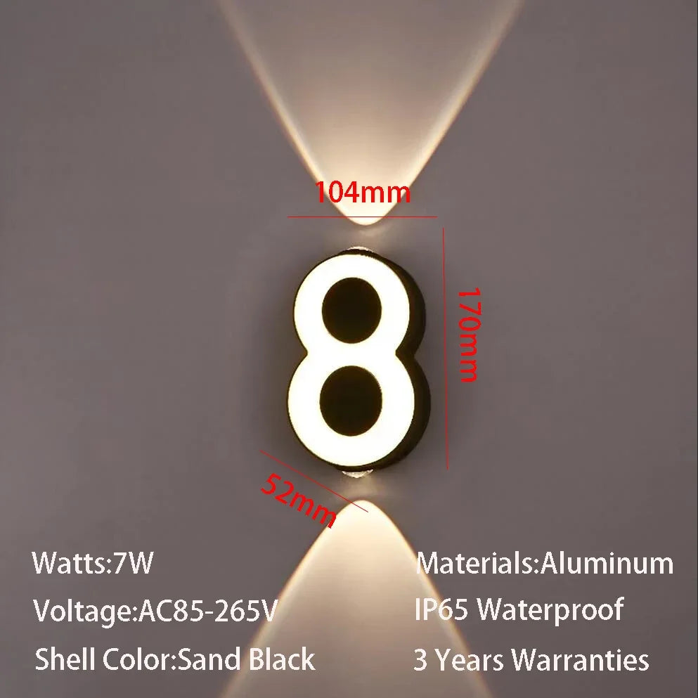 Outdoor Wall Light Modern Waterproof LED Garden Patio