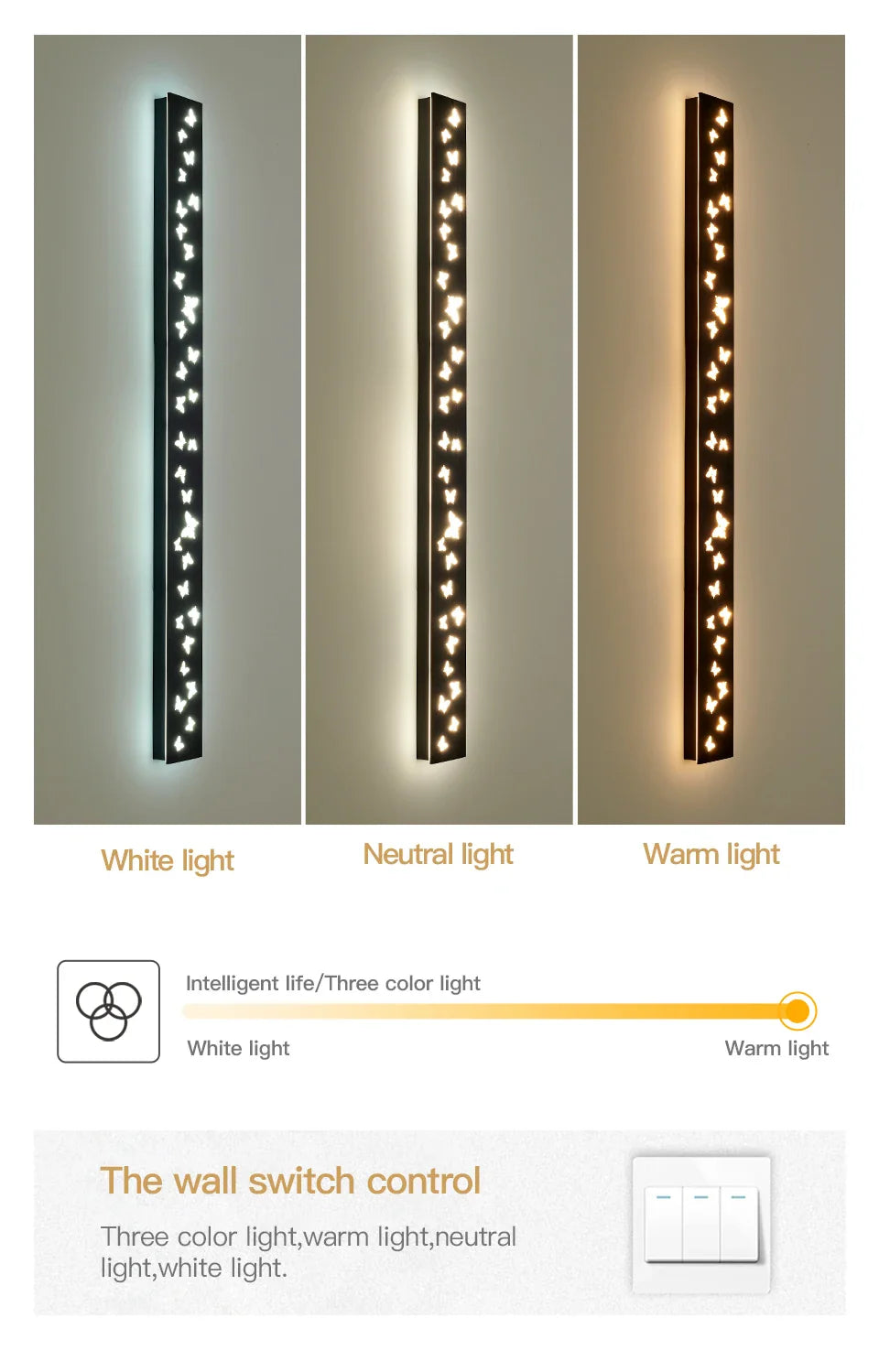 Outdoor Wall Light LED Butterfly Pattern Garden Decor