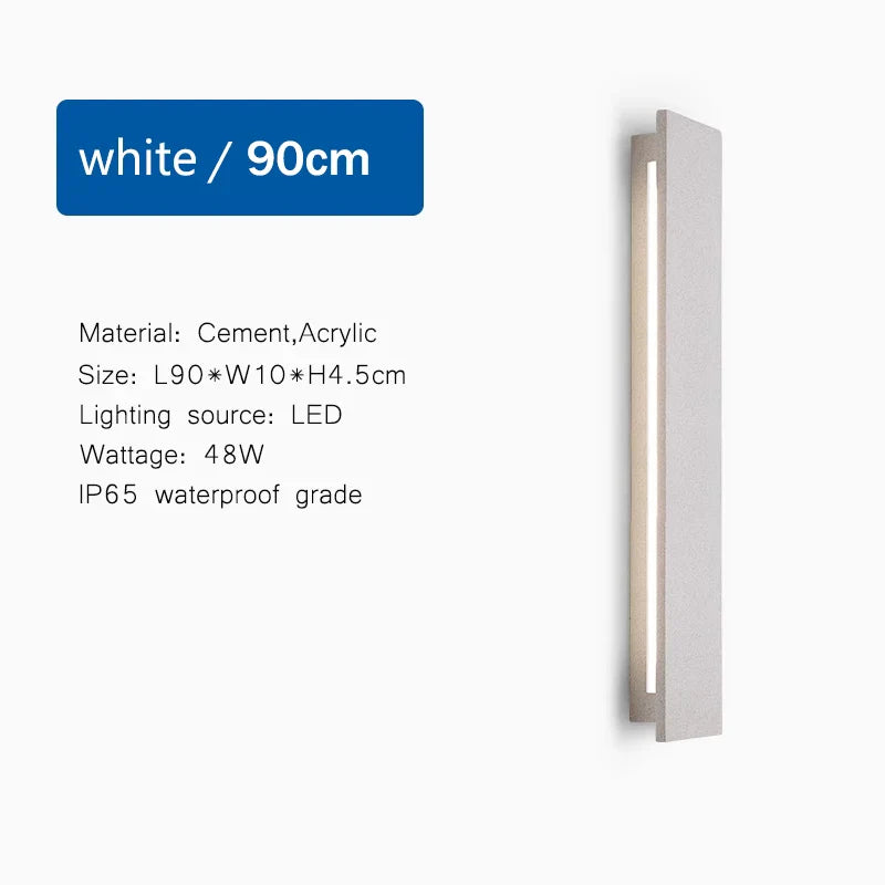 Outdoor Wall Light Modern LED Waterproof Limestone Finish