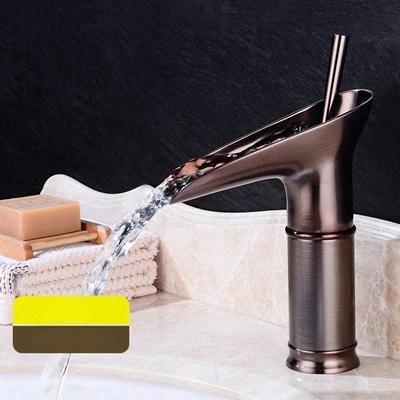 Bathroom Faucet Waterfall Single Handle Brass Luxury