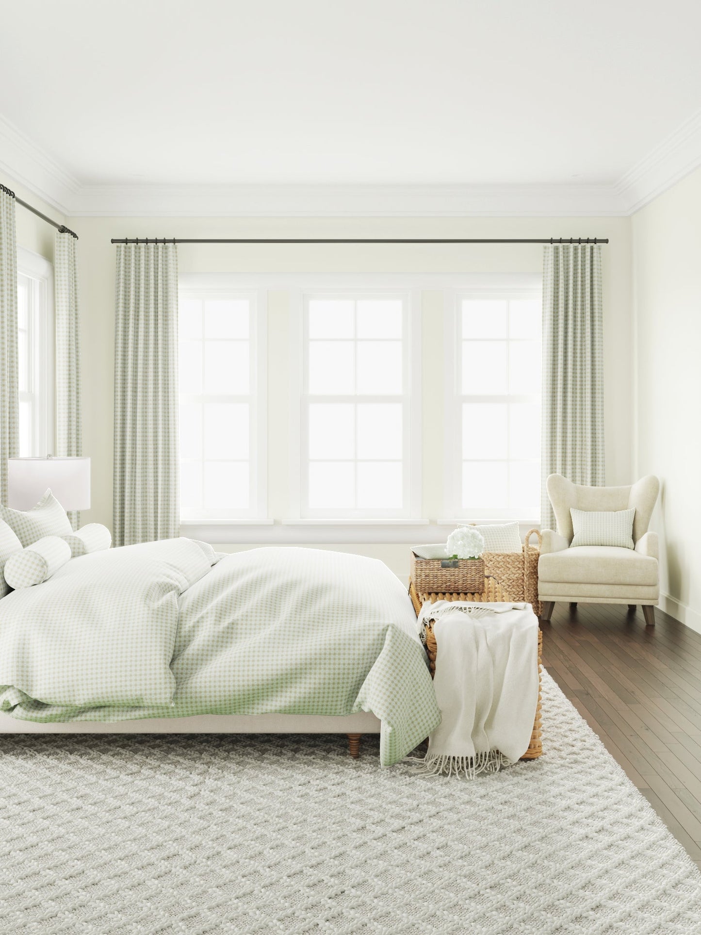 Decor Accent - Classic, Euro Sham in Luxe Gingham - Wheat