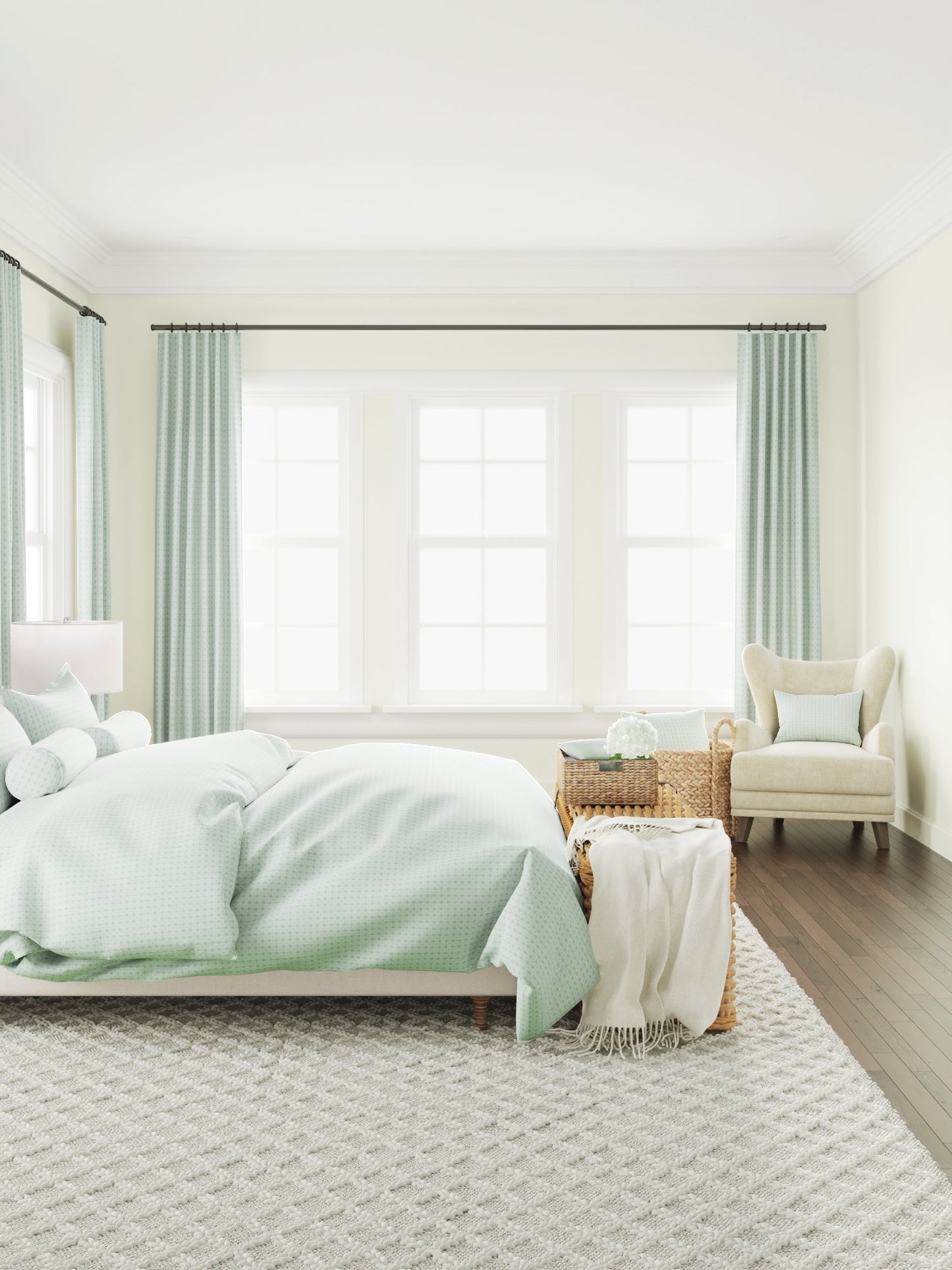 Decor Accent - Classic, Euro Sham in Luxe Gingham - Spa