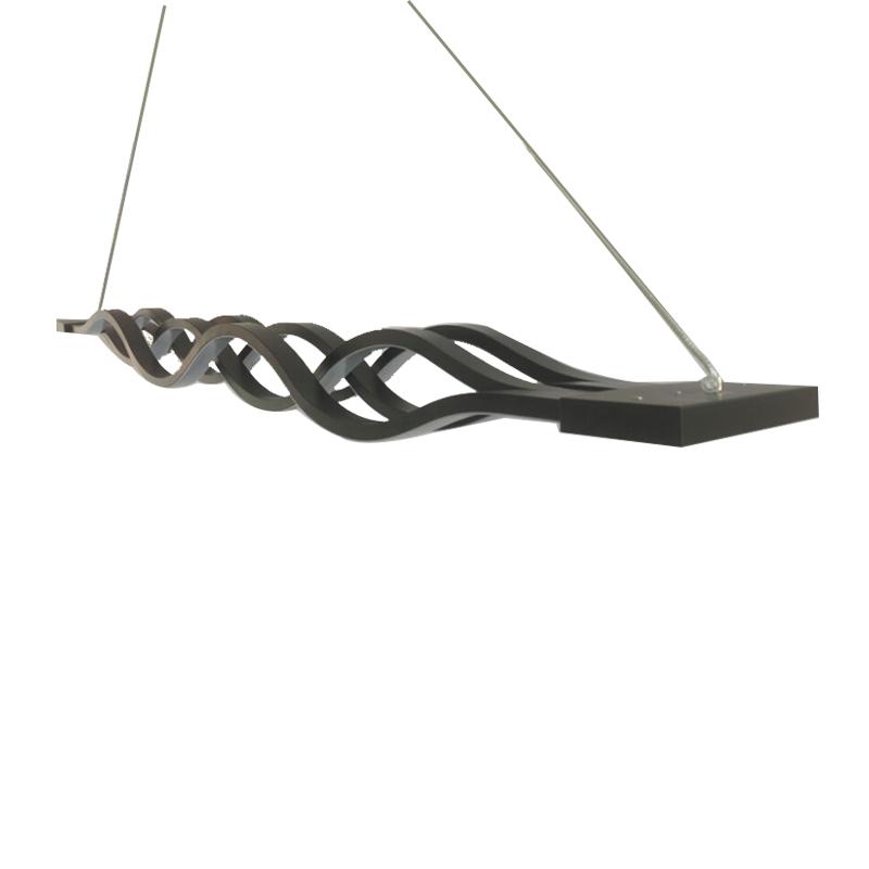 LED Wave Chandelier, Modern Aluminum Ceiling Light for Living Room Dining