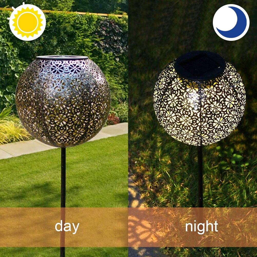 Garden Lantern Solar Powered Outdoor Modern Shadow