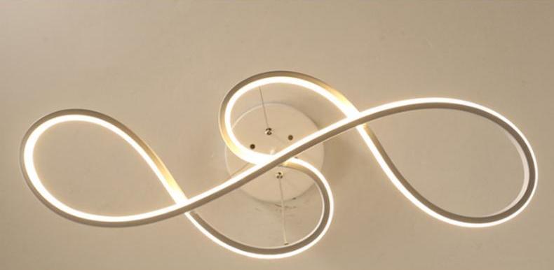 Infinity Ring Chandelier, Minimalist Acrylic Aluminum Art Deco for Living Room