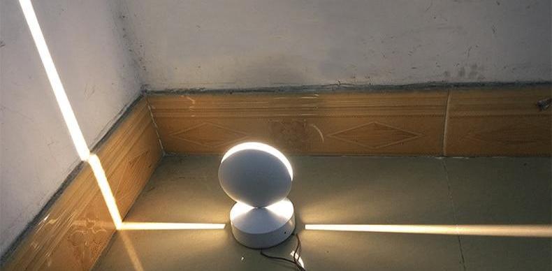 Circular LED Wall Sconce, 360° Rotating Waterproof Aluminum Lamp Outdoor