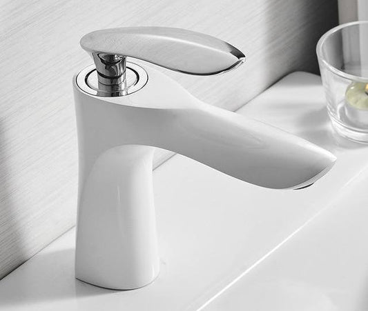 bathroom faucet modern brass single-hole vanity