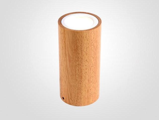 Modern Nordic Wood Glass LED Ceiling Light, Flush Mount for Bedroom