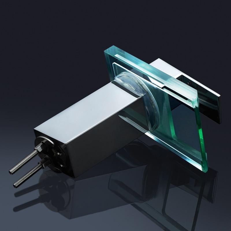 Bathroom Faucet – Brass, LED Temperature Color Changing