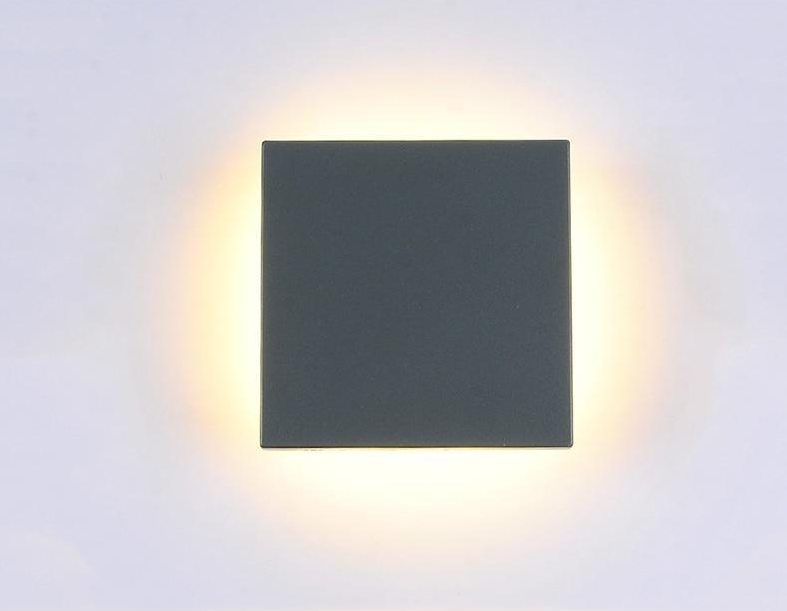 Modern Aluminum Disc Outdoor Wall Lamp, LED Reflect Light for Patio Garden