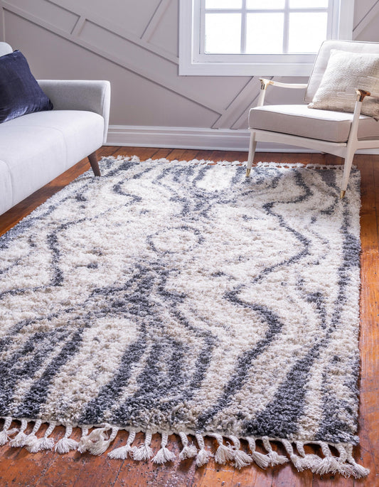area rug shaggy color mix modern soft
