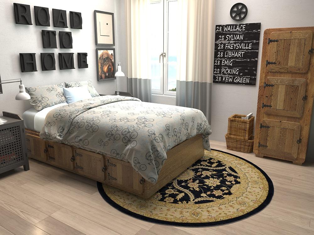 Area Rug Vintage Style Luxury Living Room Soft