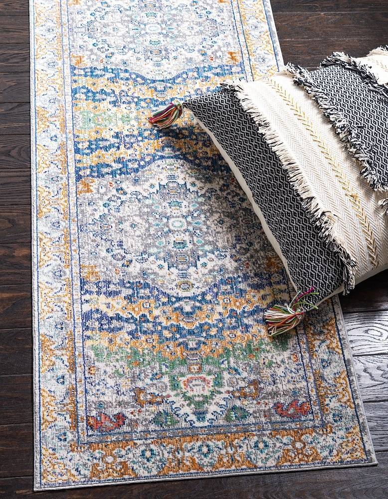Area Rug – Vintage, Gray & Blue Area
