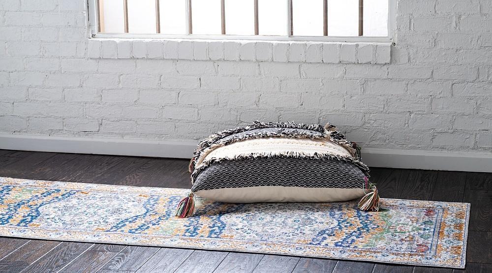 Area Rug – Vintage, Gray & Blue Area