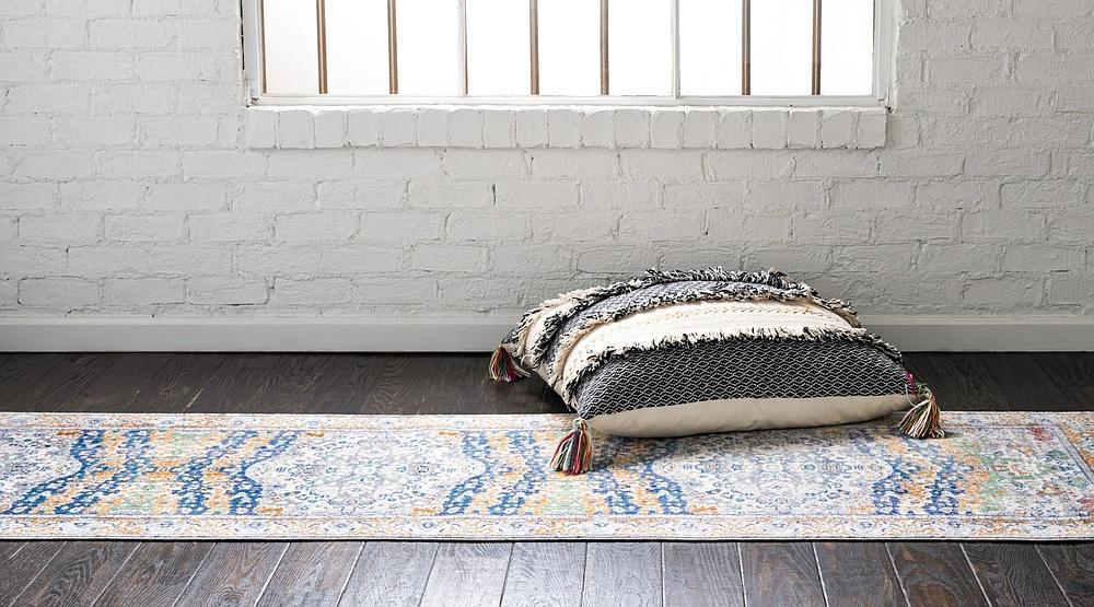 Area Rug – Vintage, Gray & Blue Area