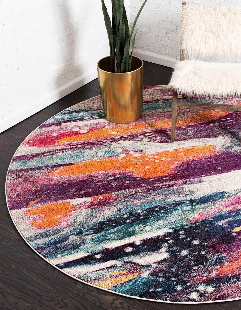 Area Rug – Color Splash Faded Multi-Color