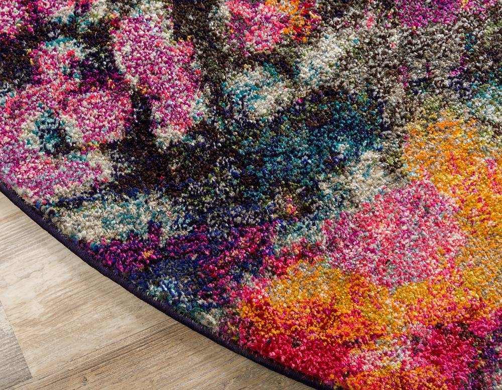 Area Rug Modern Watercolor Purple Abstract