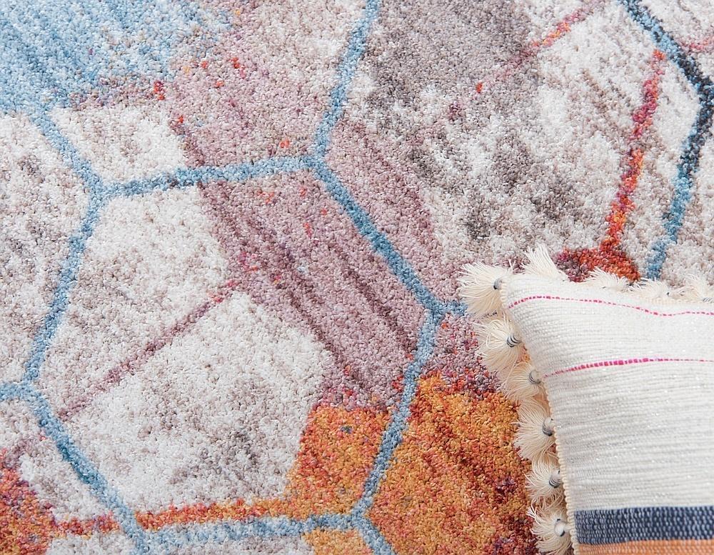 Area Rug – Modern, Hexagon Pattern Color Blend