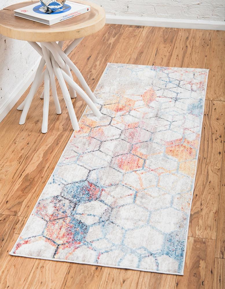 Area Rug – Modern, Hexagon Pattern Color Blend