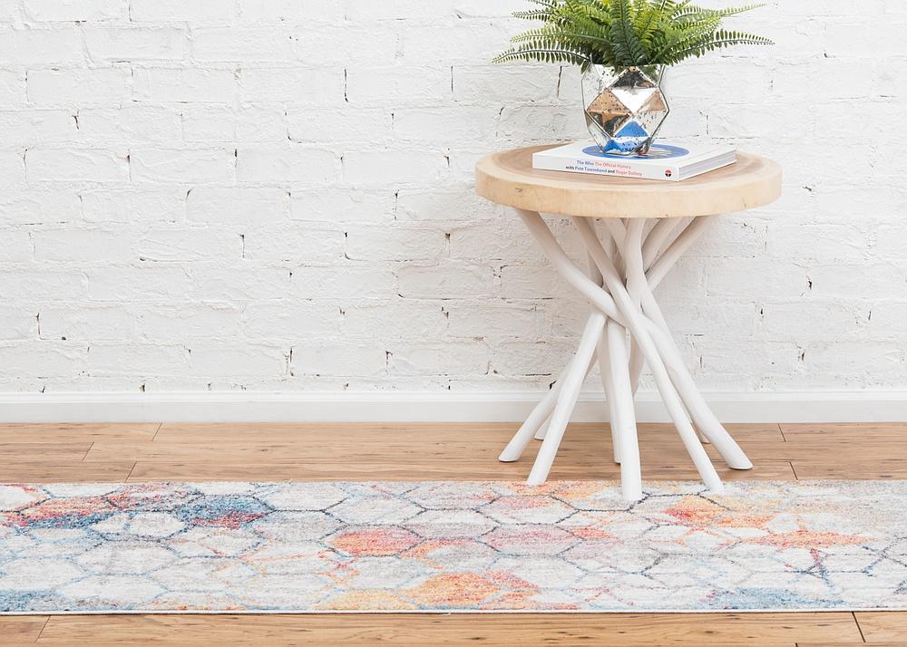 Area Rug – Modern, Hexagon Pattern Color Blend