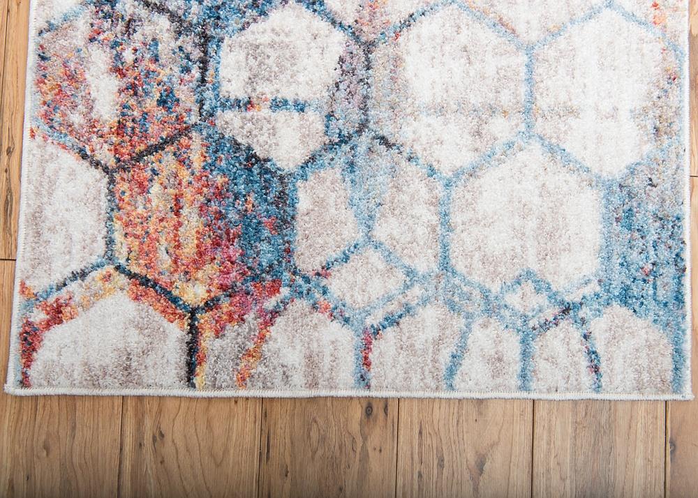 Area Rug – Modern, Hexagon Pattern Color Blend