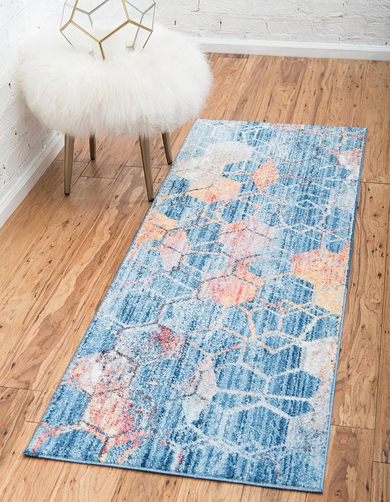 Area Rug – Modern, Hexagon Pattern Color Blend