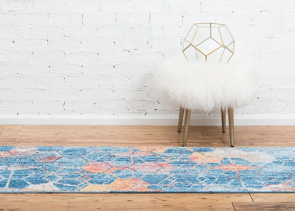 Area Rug – Modern, Hexagon Pattern Color Blend