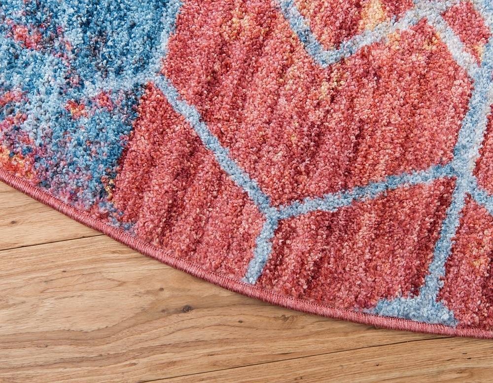 Area Rug – Modern, Hexagon Pattern Color Blend
