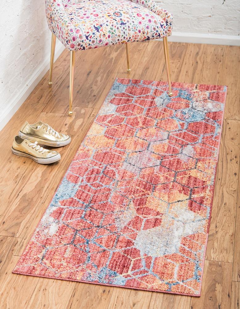 Area Rug – Modern, Hexagon Pattern Color Blend