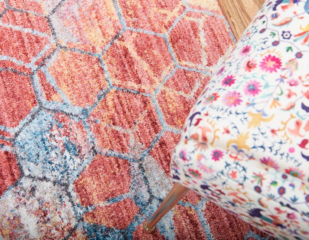 Area Rug – Modern, Hexagon Pattern Color Blend