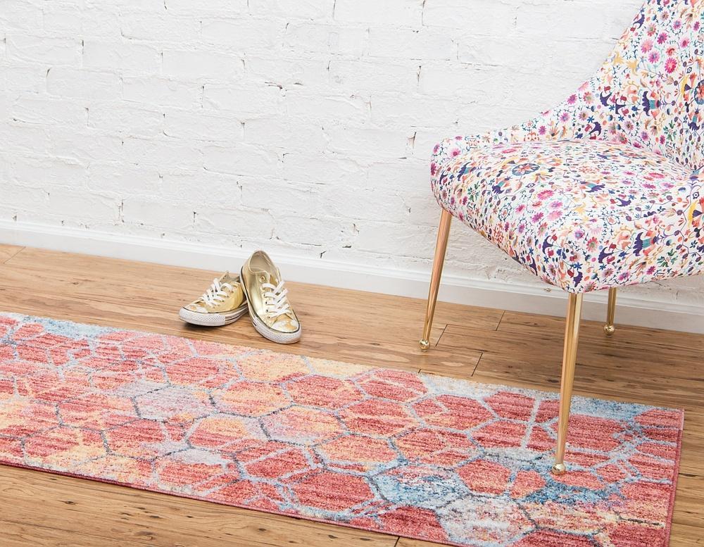 Area Rug – Modern, Hexagon Pattern Color Blend