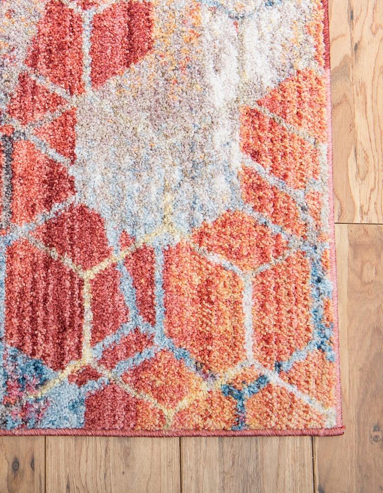 Area Rug – Modern, Hexagon Pattern Color Blend