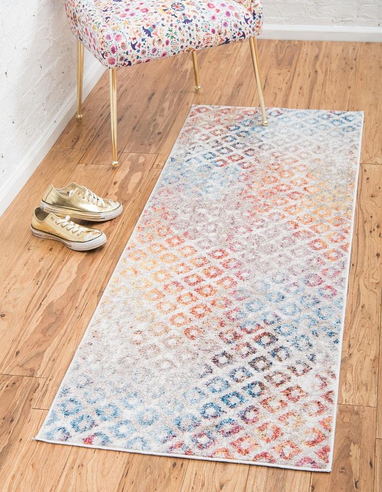 Area Rug – Rainbow Square Pattern