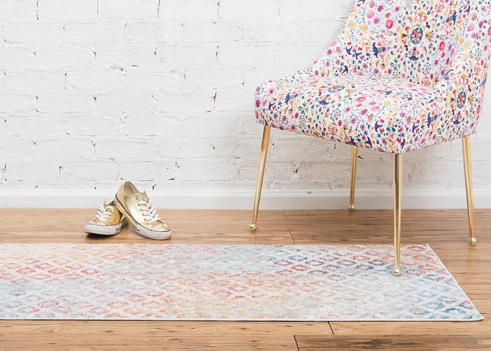 Area Rug – Rainbow Square Pattern
