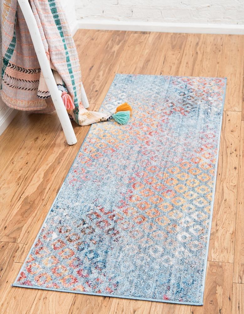 Area Rug – Rainbow Square Pattern