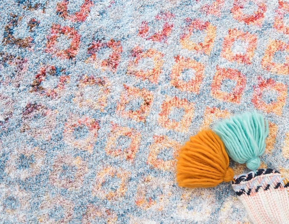Area Rug – Rainbow Square Pattern