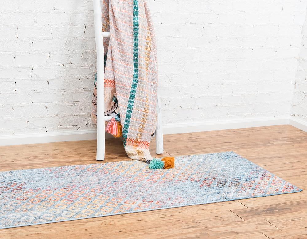 Area Rug – Rainbow Square Pattern