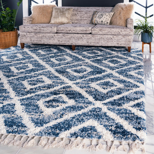 area rug shaggy diamond modern living room