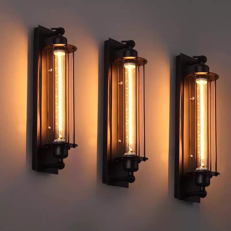 Industrial Vintage Bar Wall Sconce, Iron Loft Lamp for Bedroom Bar
