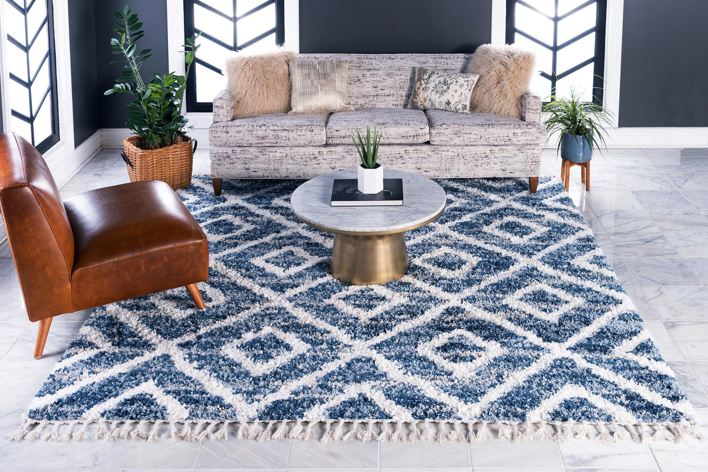 Area Rug – Diamond Pattern Shaggy